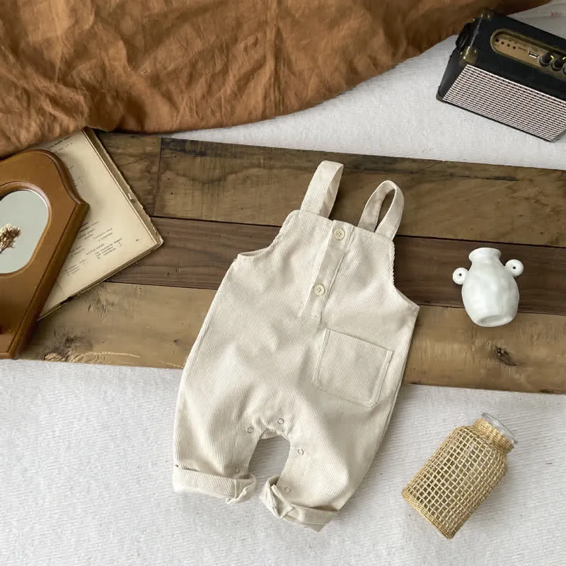 Baby Double Button Corduroy Overalls