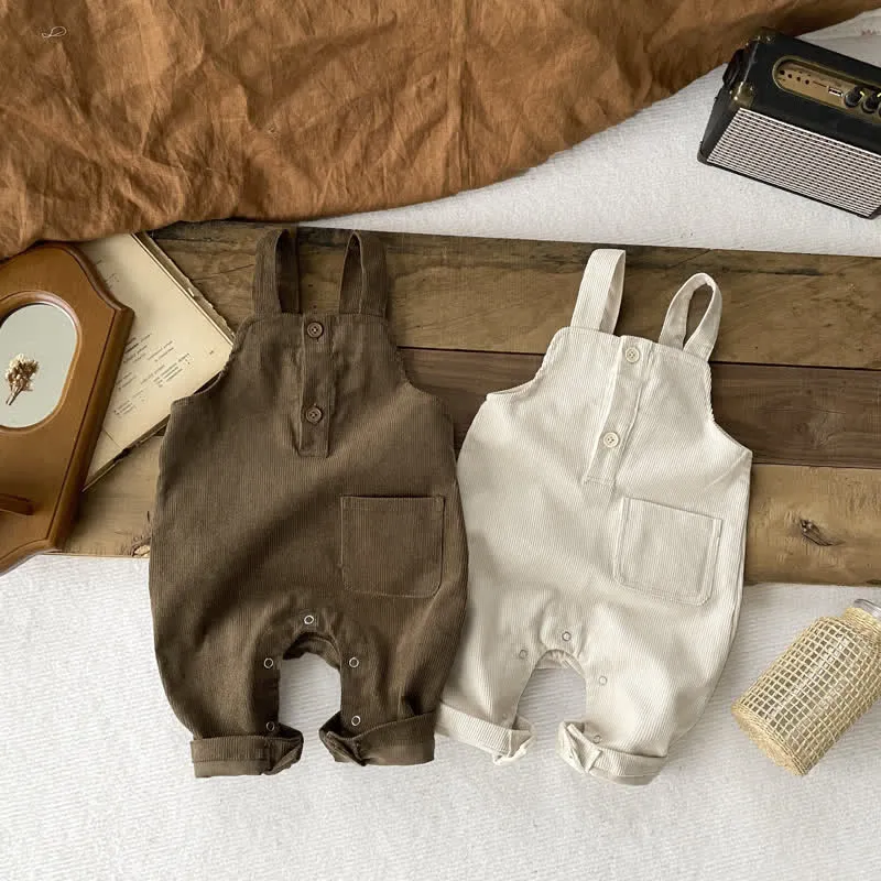 Baby Double Button Corduroy Overalls