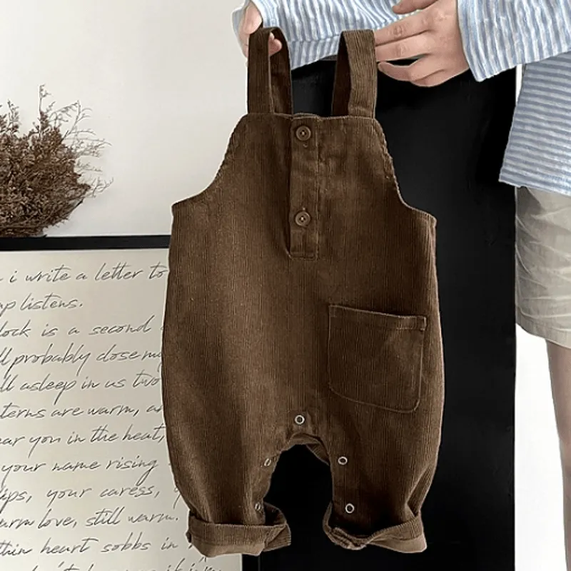 Baby Double Button Corduroy Overalls