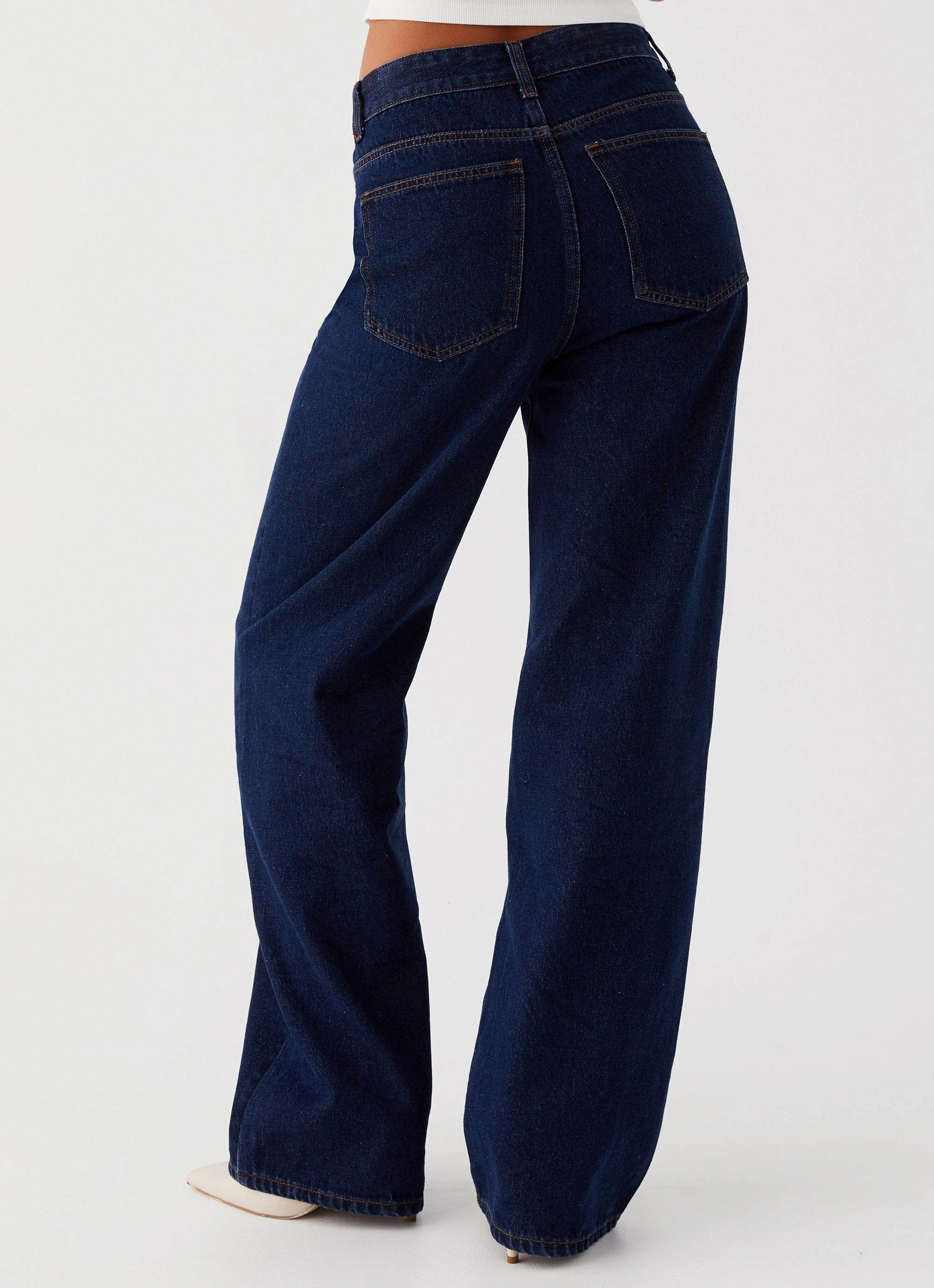 Back Again Straight Leg Denim Jeans - Blue Recycled Fiber Content Day Wear