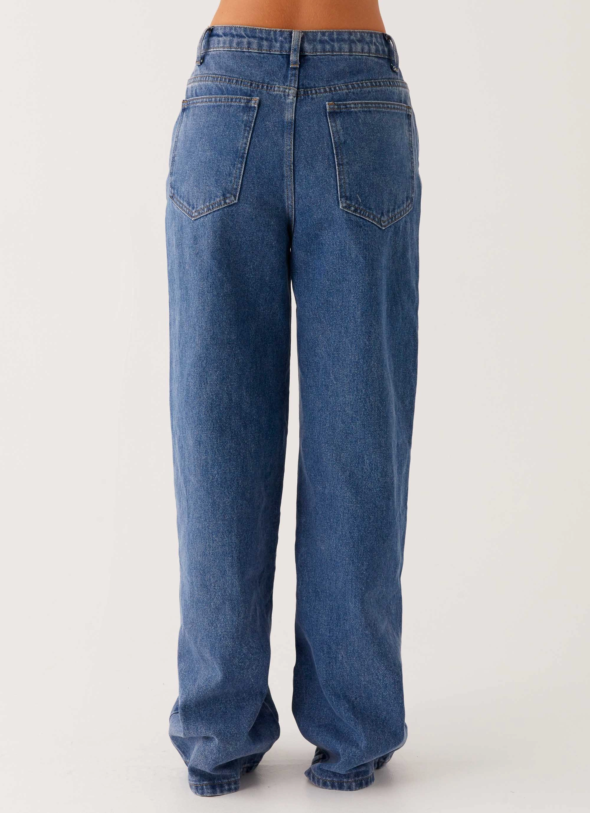 Back Again Straight Leg Denim Jeans - True Blue Comfy Shape