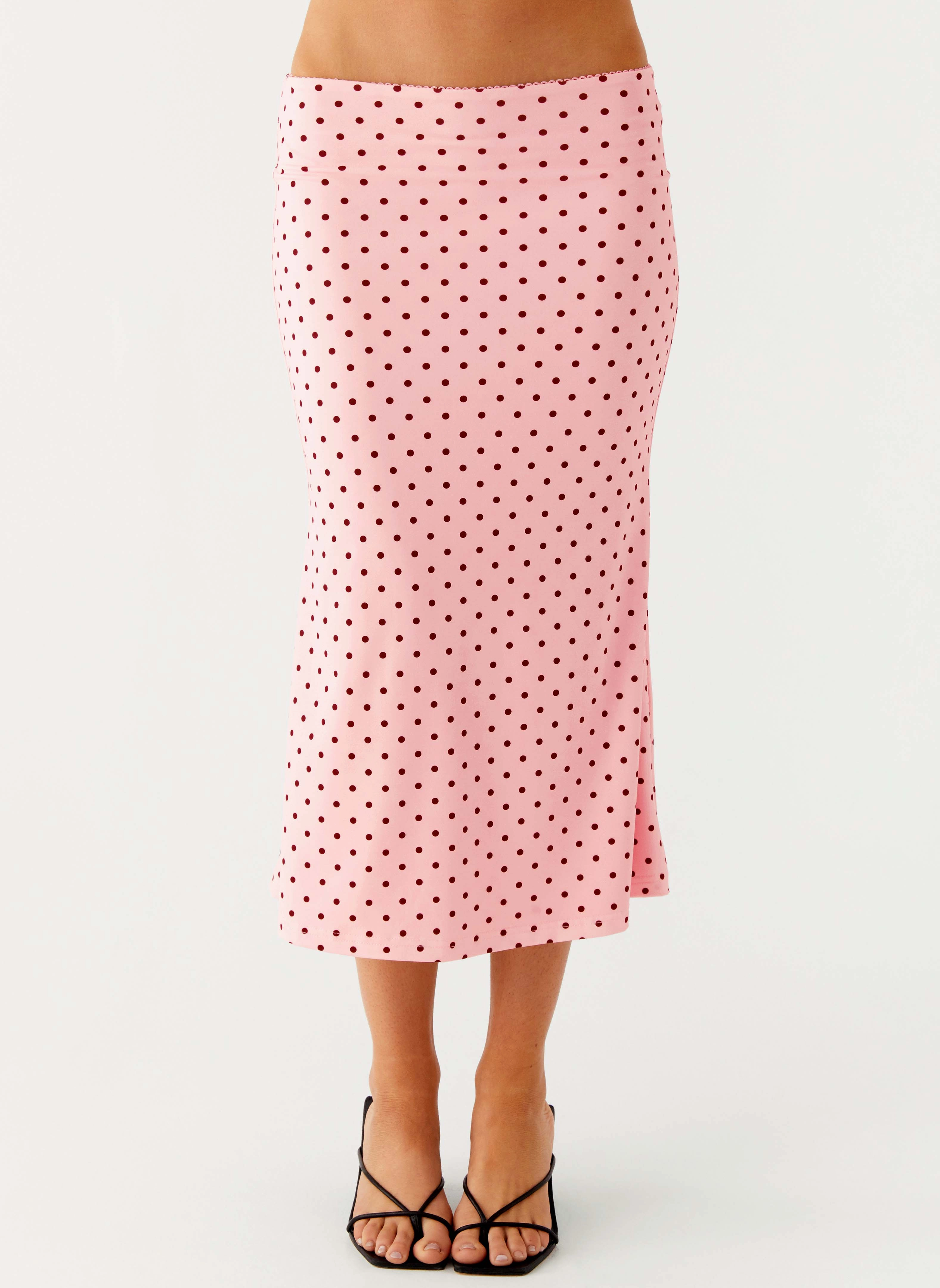 Bahama Low Rise Midi Skirt - Strawberry Dot Thermal regulation