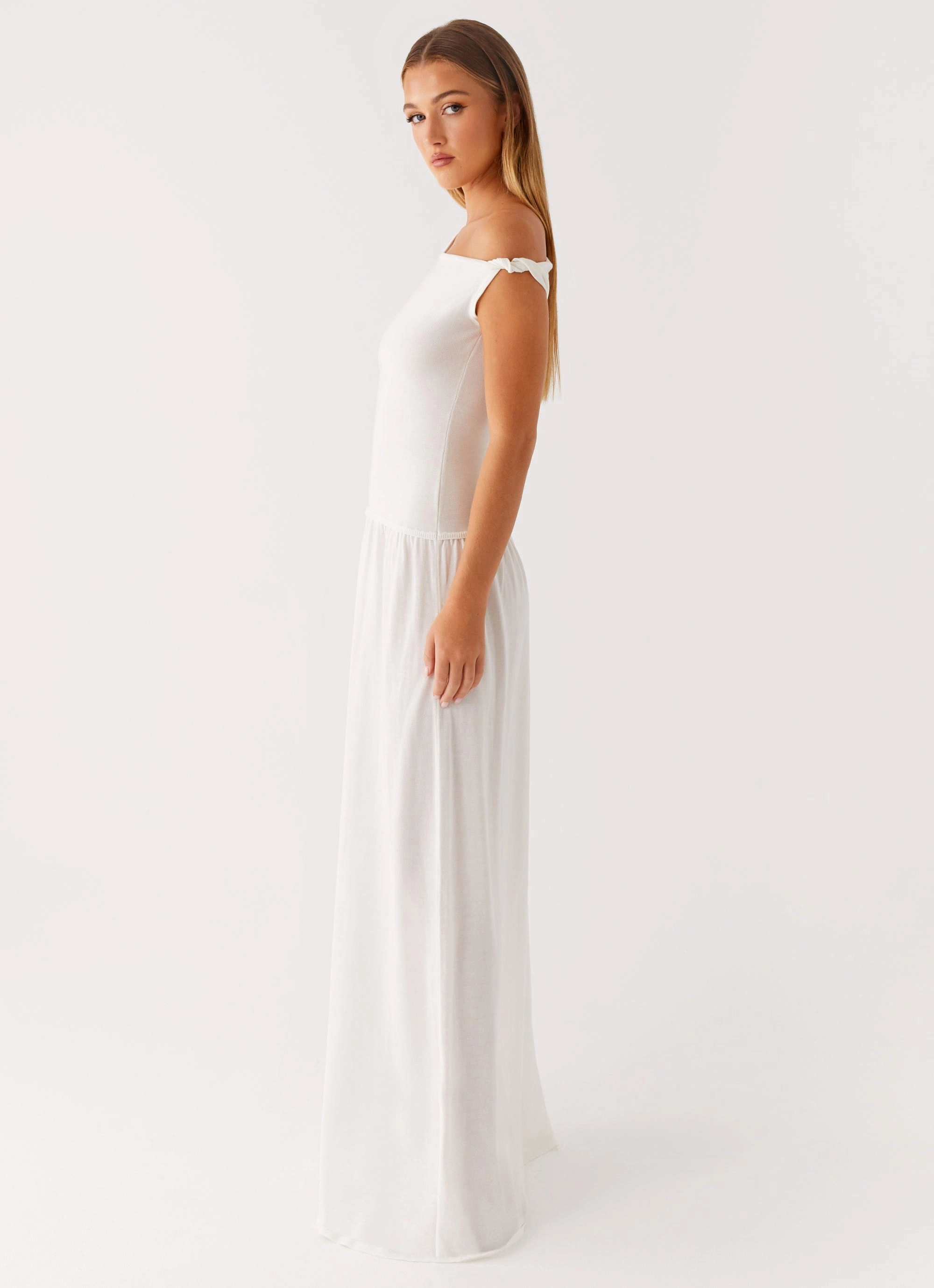 Summer Outfit Ardella One Shoulder Maxi Dress - Ivory