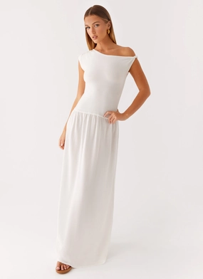 Ardella One Shoulder Maxi Dress - Ivory Breathable Wearable Versatile sundress