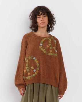 Fresh Glow Bulb Knit Jumper - Brown Peace