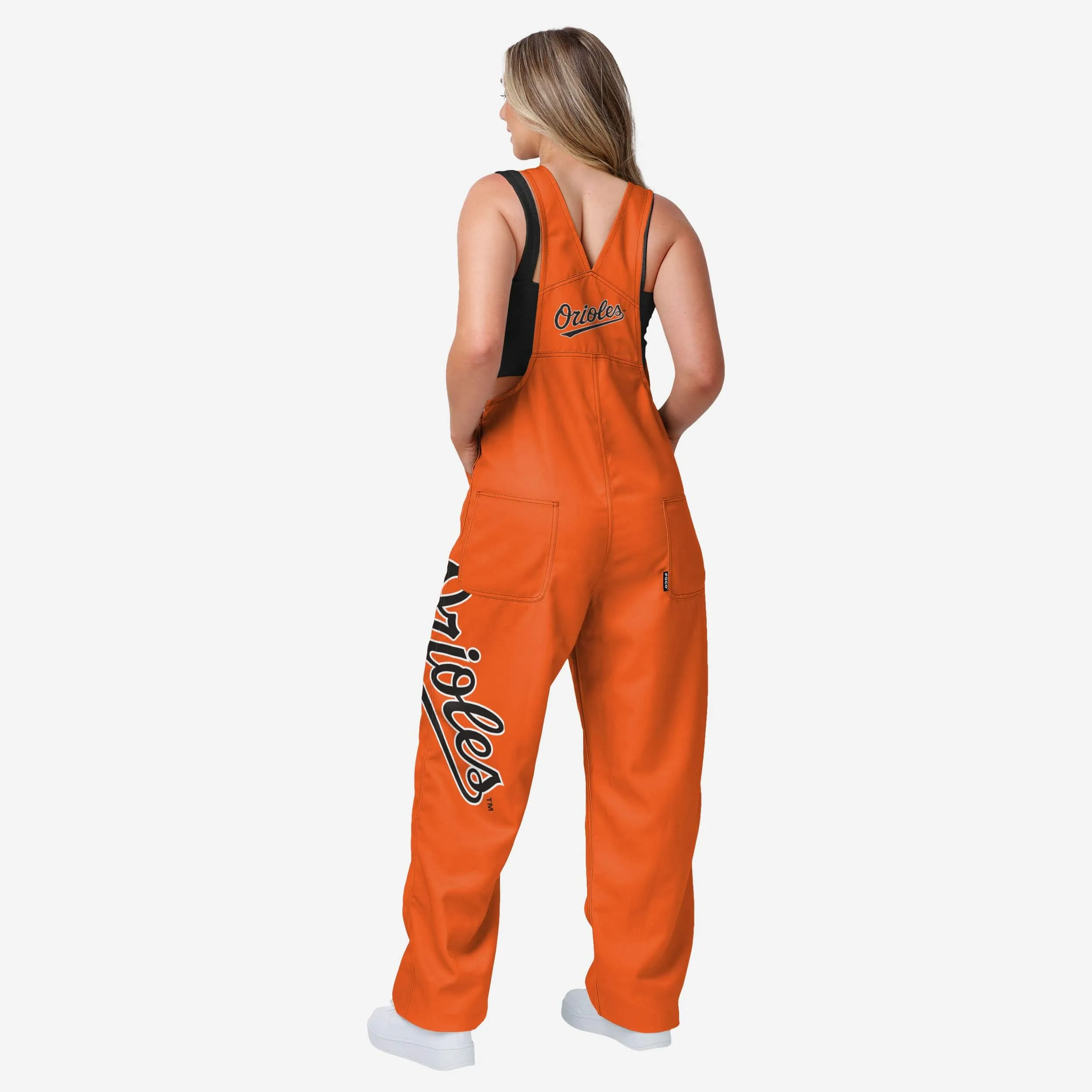 Baltimore Orioles Womens Big Logo Bib Overalls