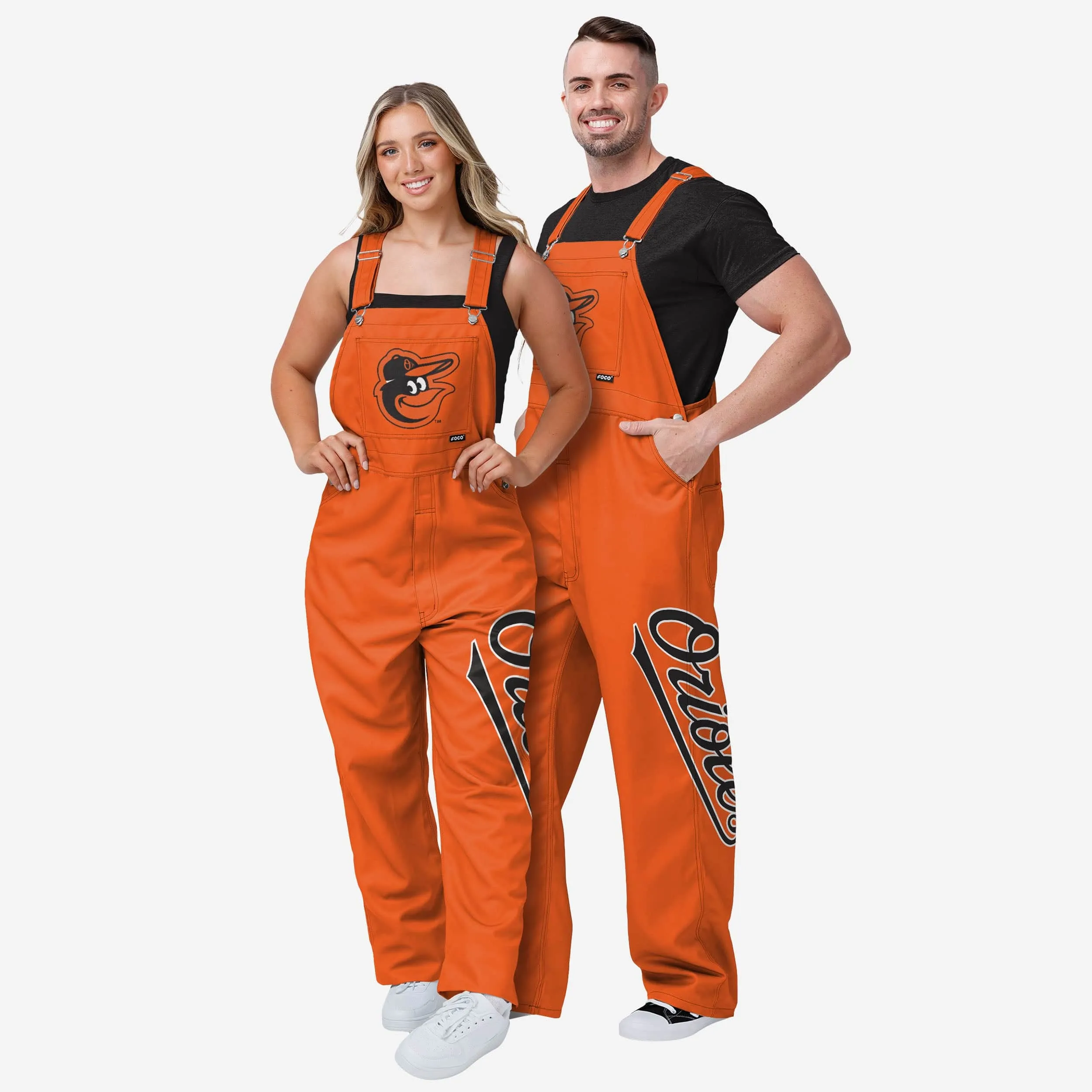 Baltimore Orioles Womens Big Logo Bib Overalls