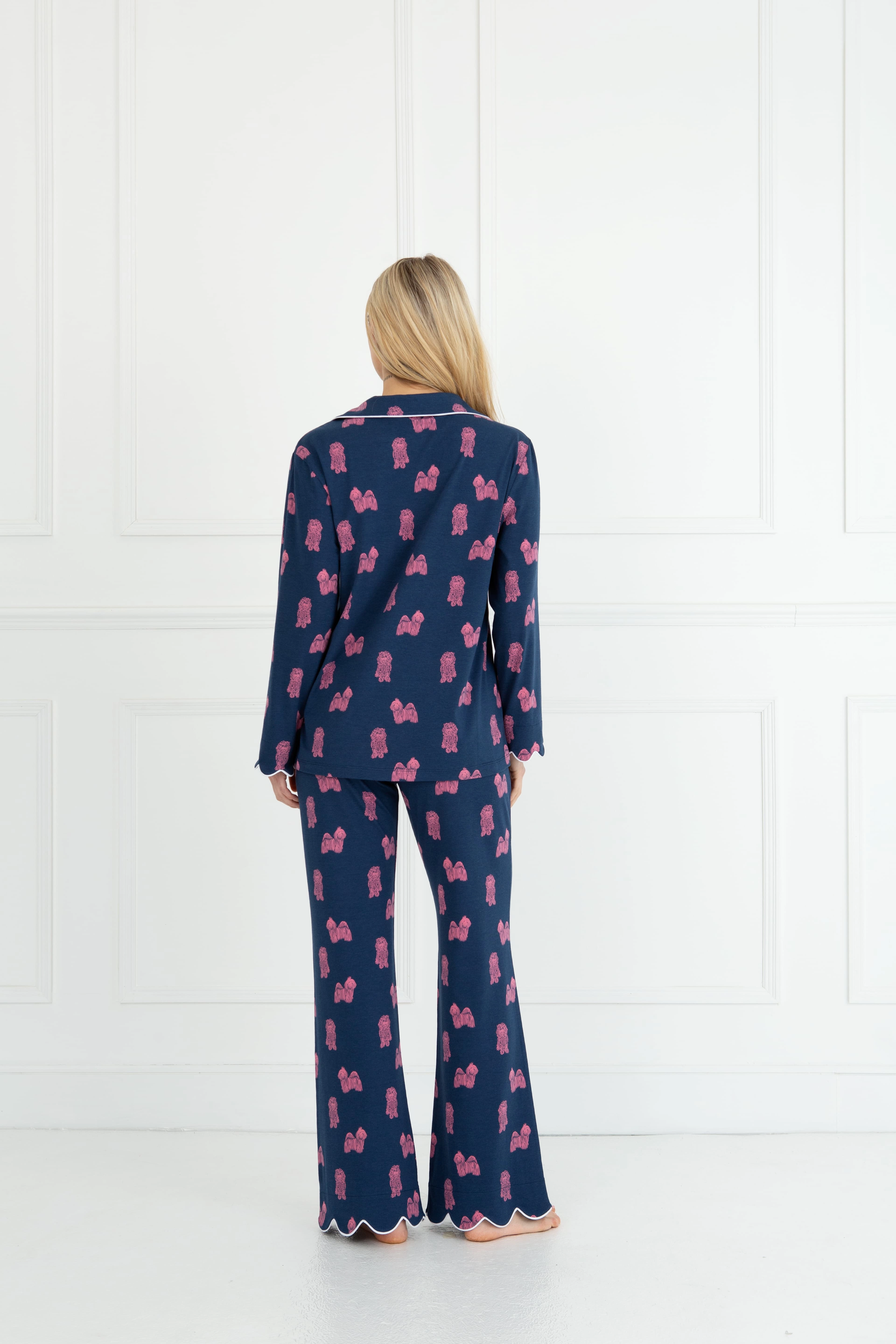 Tagless Collar Bamboo Sleepwear (Puppy Love Print)