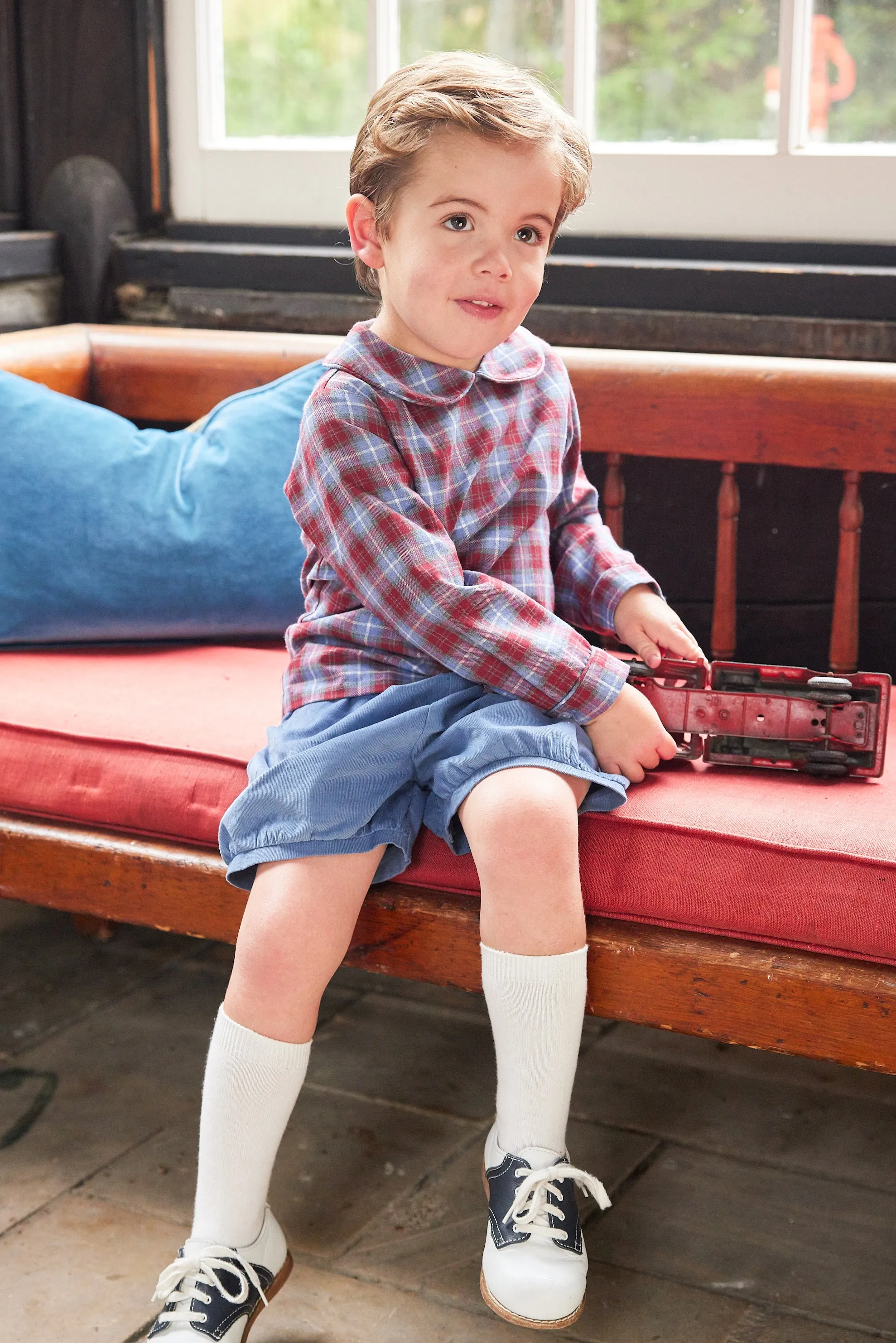 Banded Short - Stormy Blue Corduroy
