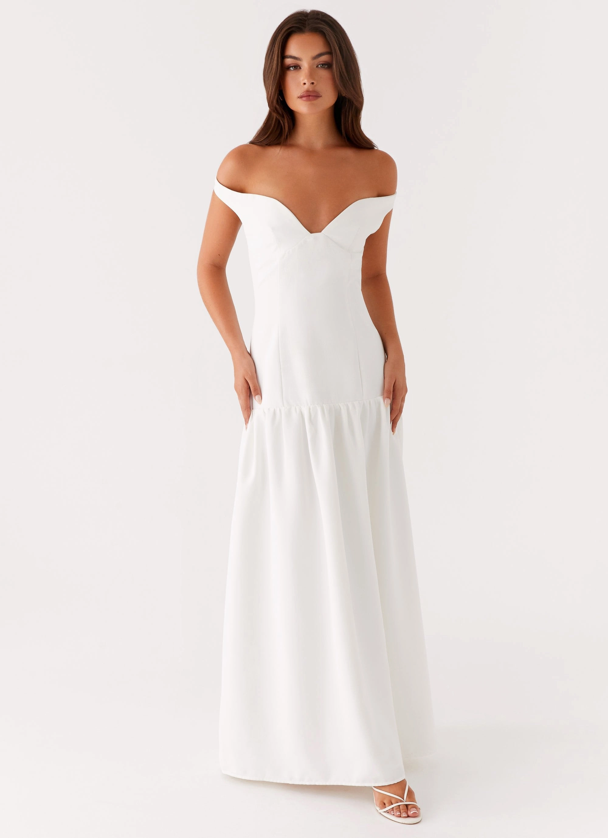Basel Maxi Dress - White Bold Movement Flexible Cut