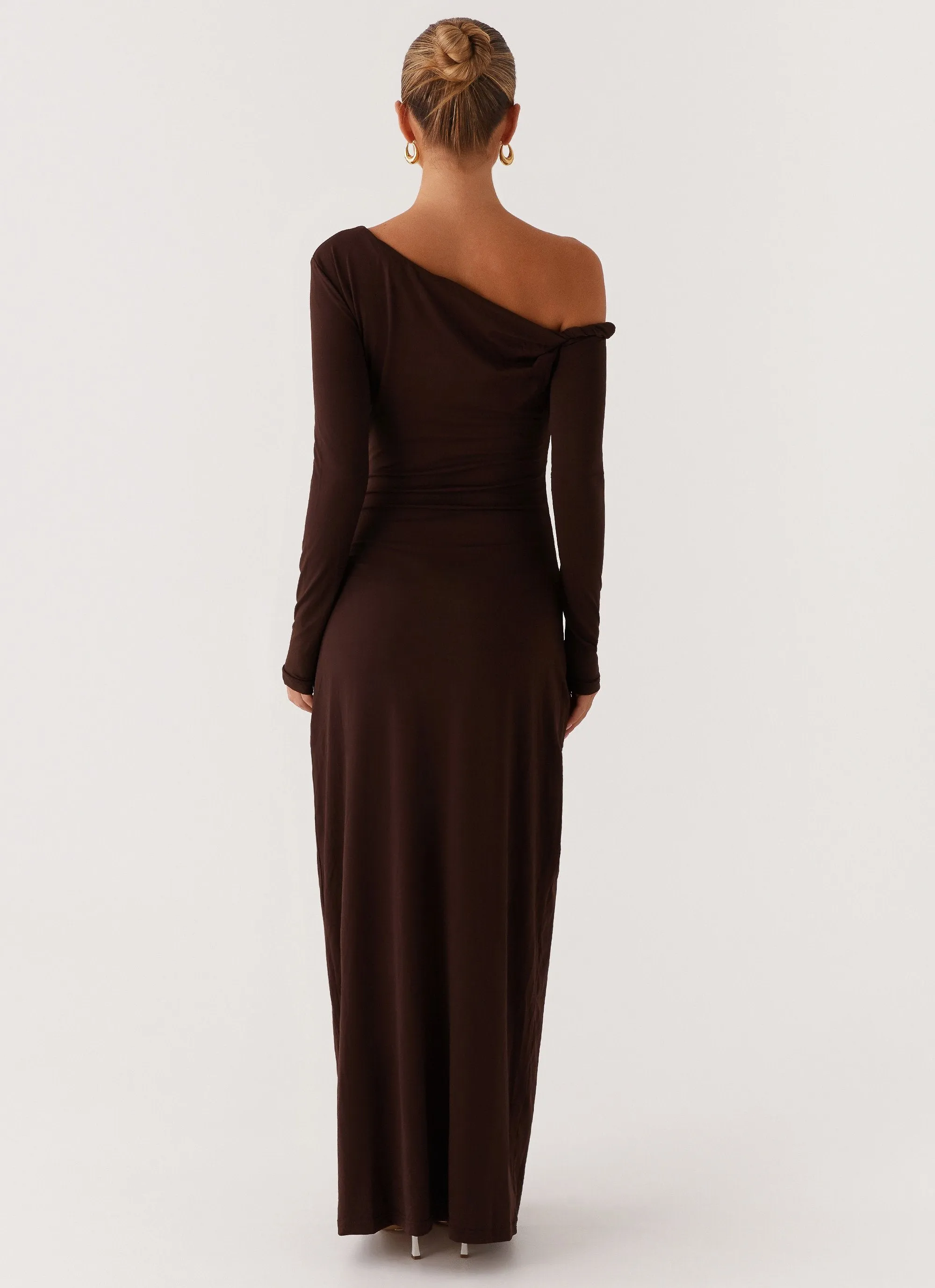 Timeless Look Happy Fit Jordana Twist Maxi Dress - Brown