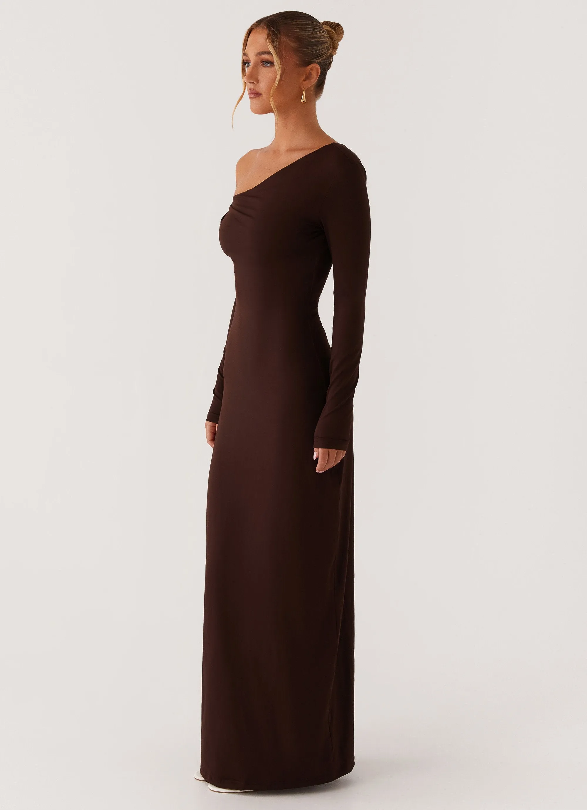 Handmade Subtle Elegance Jordana Twist Maxi Dress - Brown