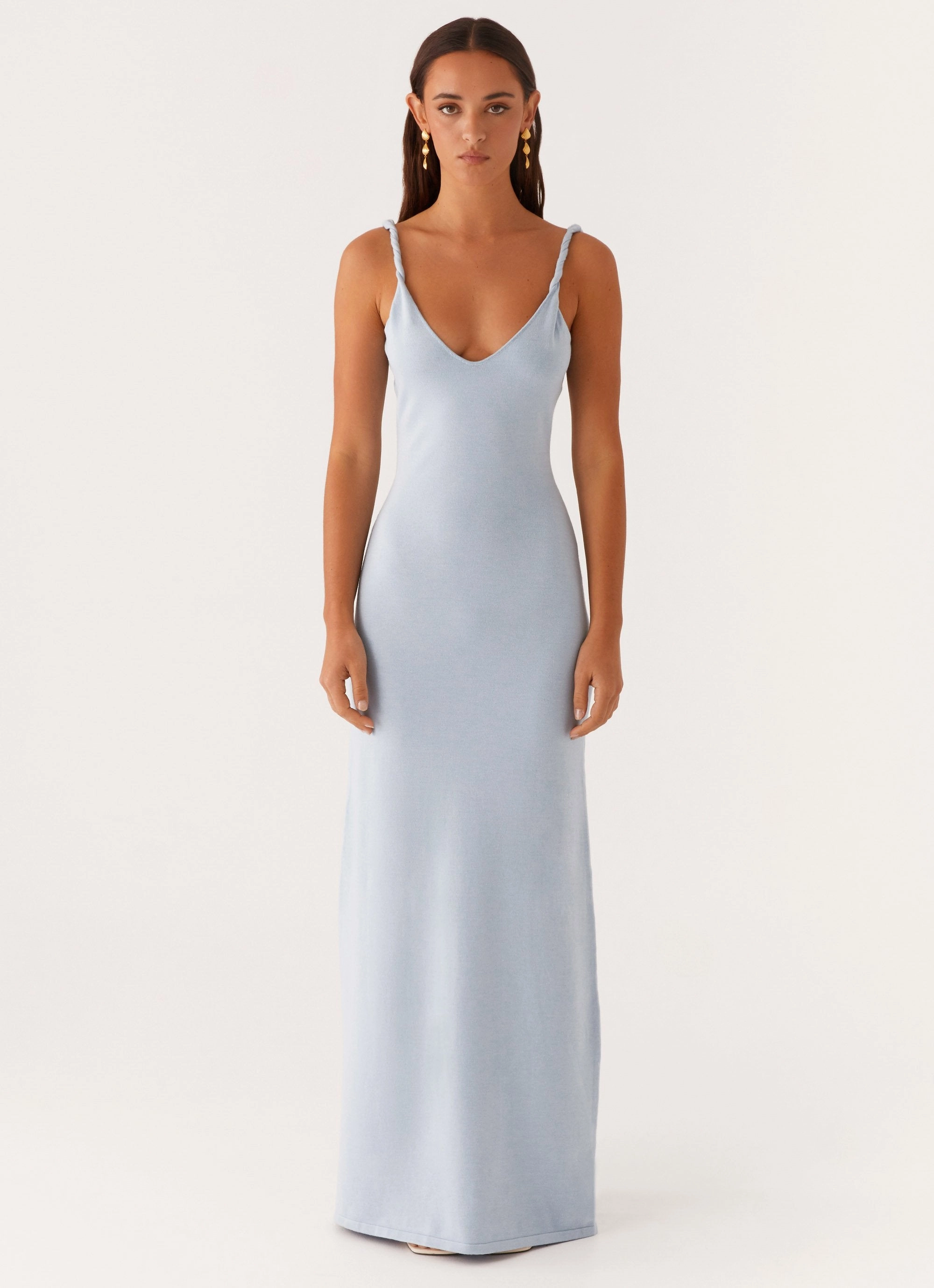 Anastasia Maxi Dress - Blue Light Coral