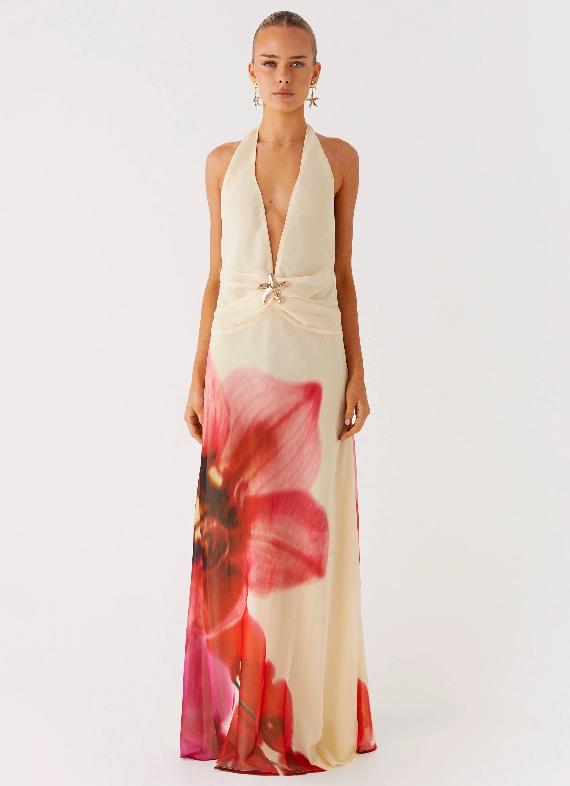 Stylish Pick Belivia Maxi Dress - Yellow Bloom