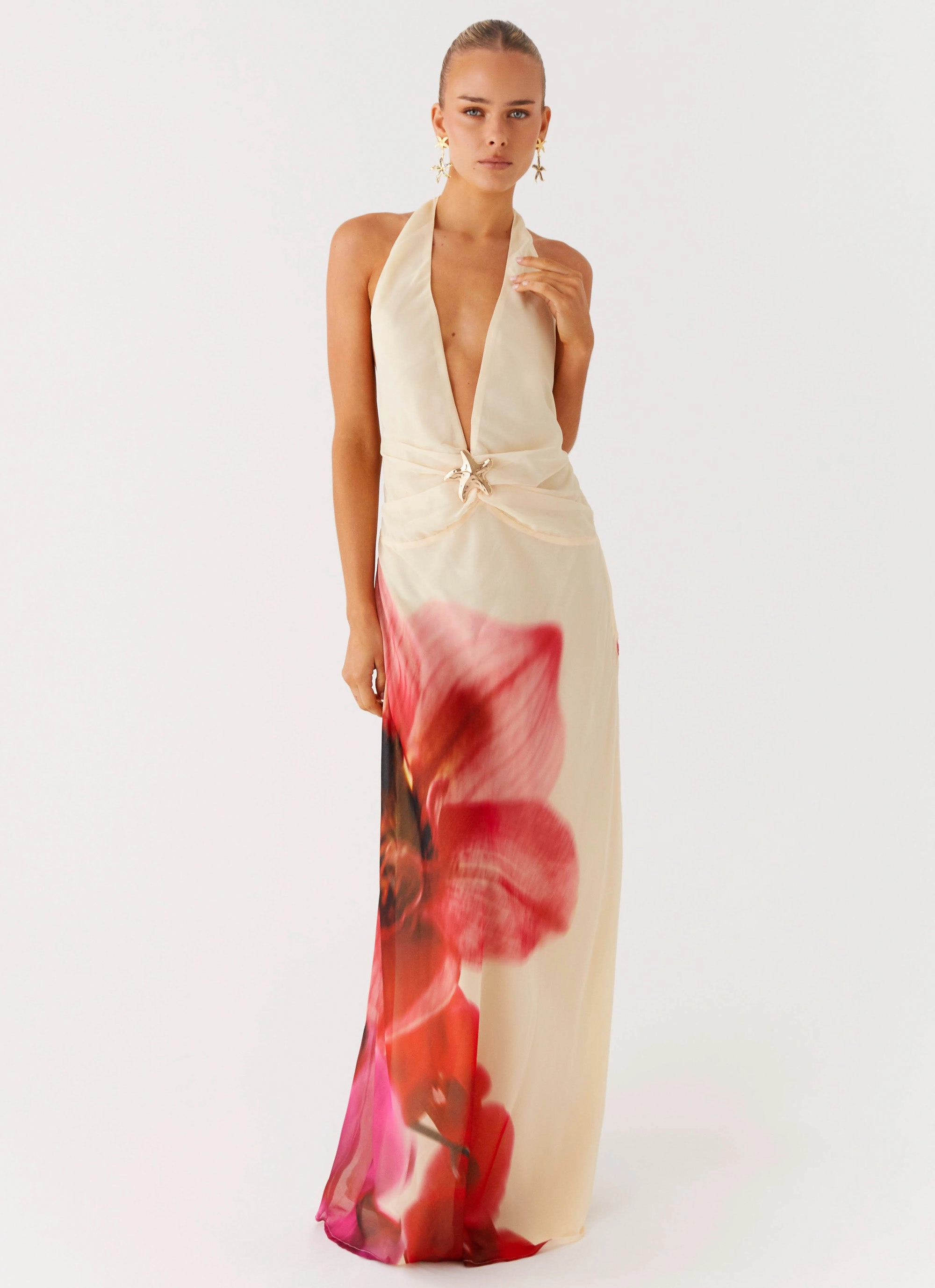 Belivia Maxi Dress - Yellow Bloom Pure Lines Matte Look