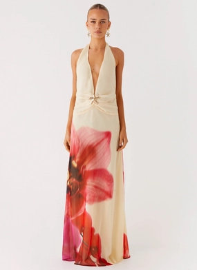 Stylish Pick Belivia Maxi Dress - Yellow Bloom