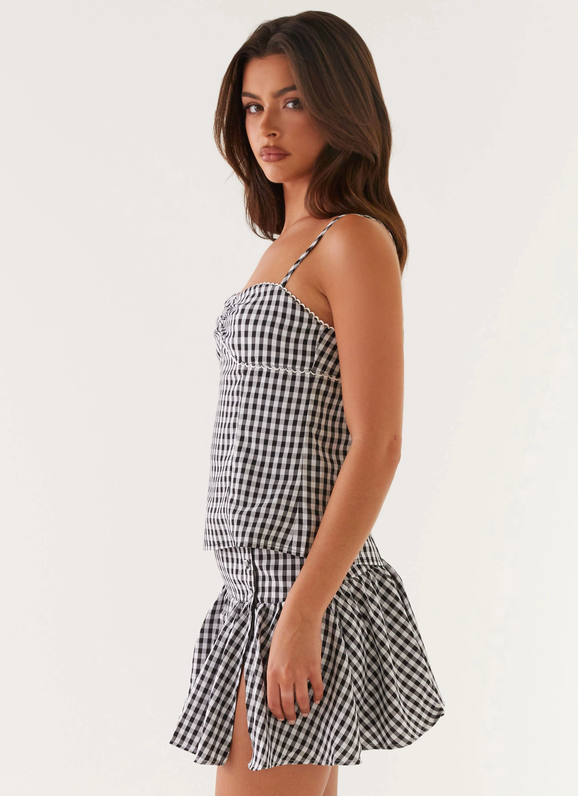 FadeResistant Treatment Bellamy Top - Black Gingham
