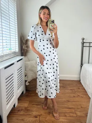 Brunch Glow Belle Tie Back Midi Dress / Mono