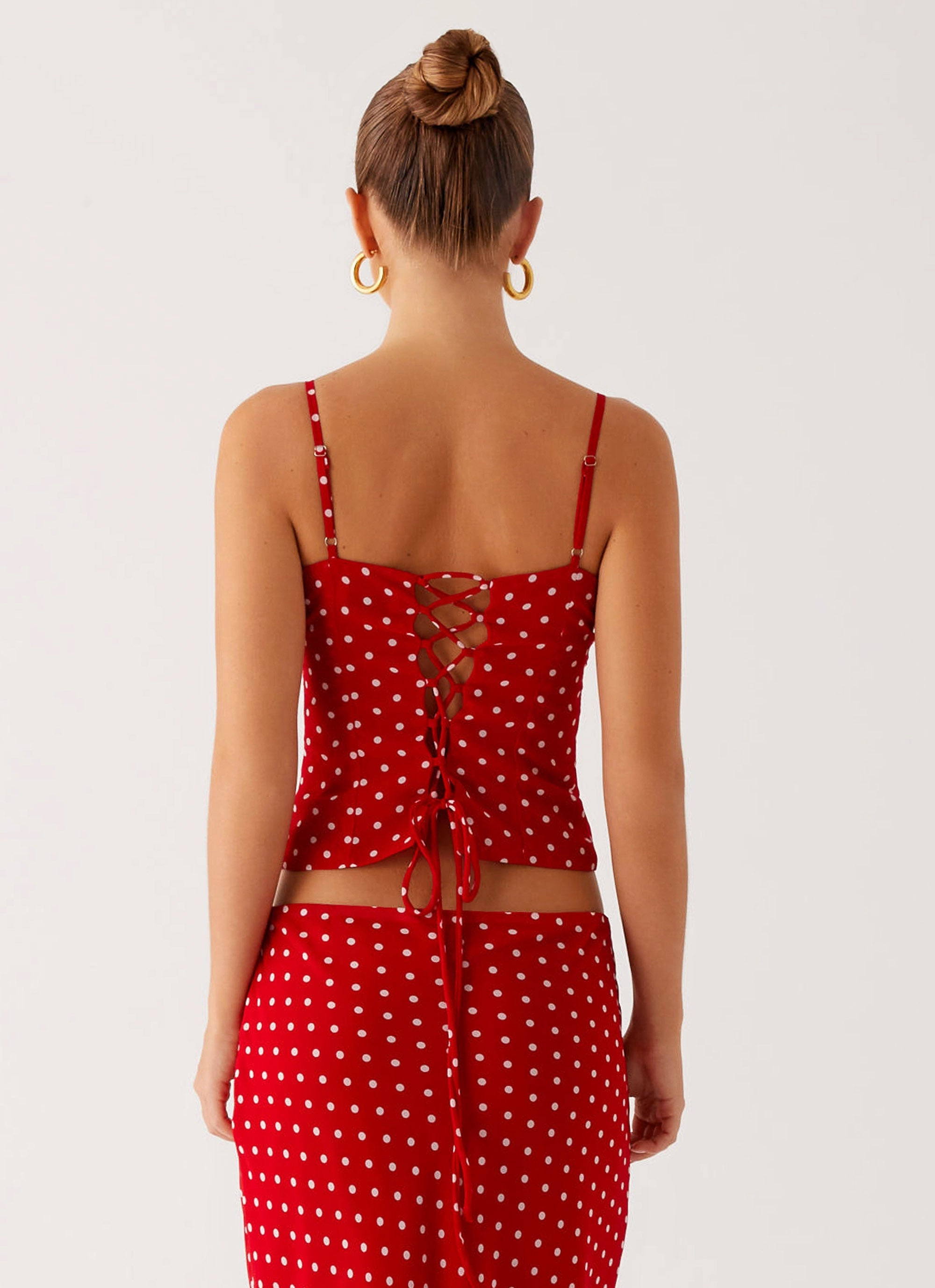 FrictionResistant Edges Bendita Top - Red Polka Dot