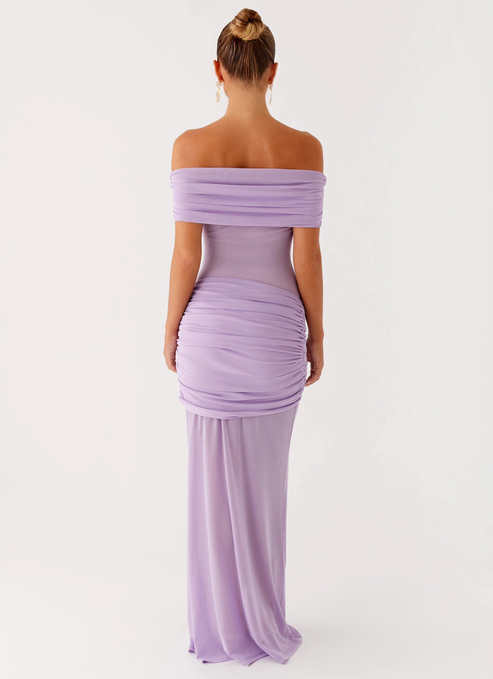Benji Maxi Dress - Lilac Button Chic