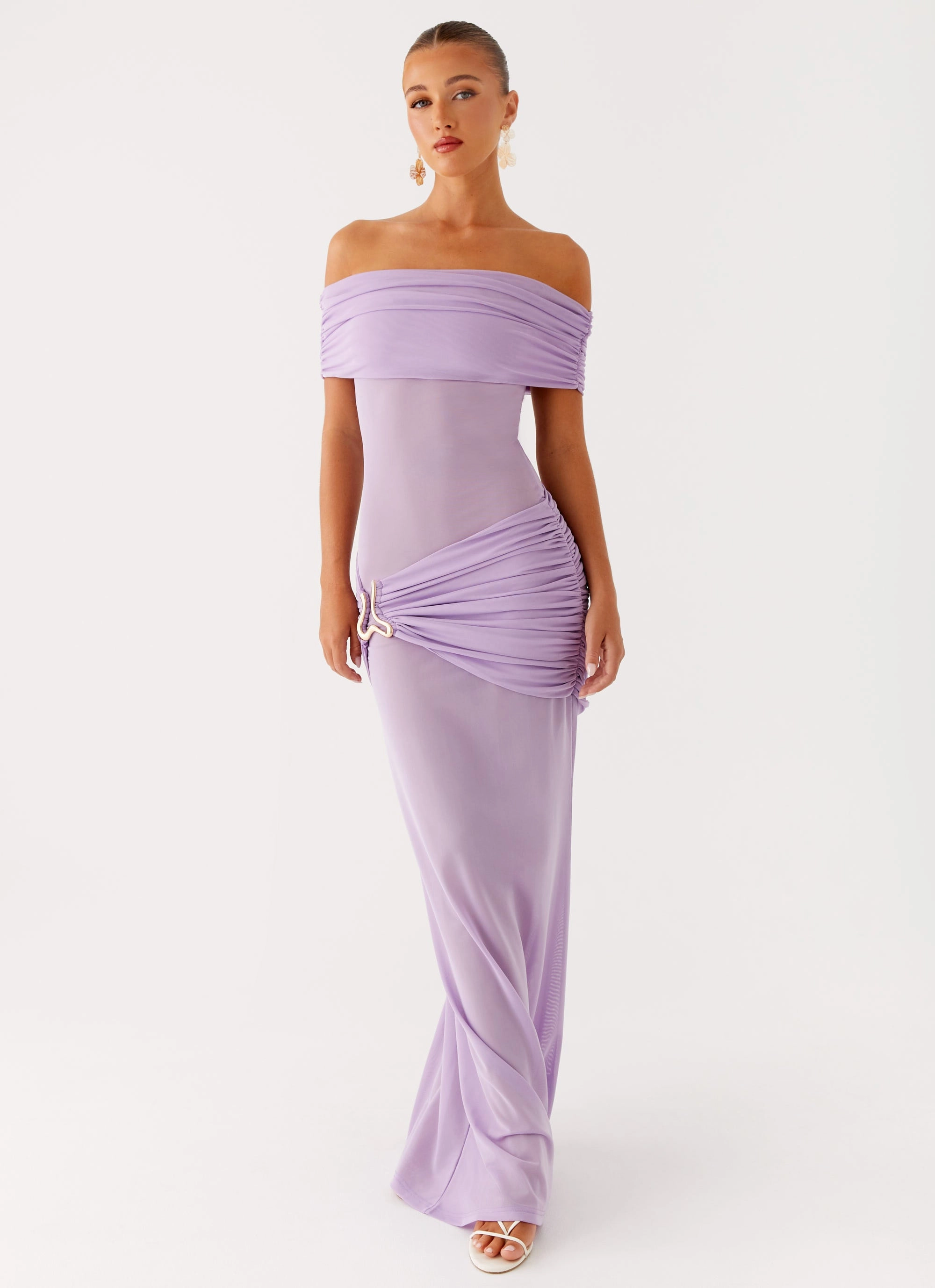 Benji Maxi Dress - Lilac Statement-Buttons