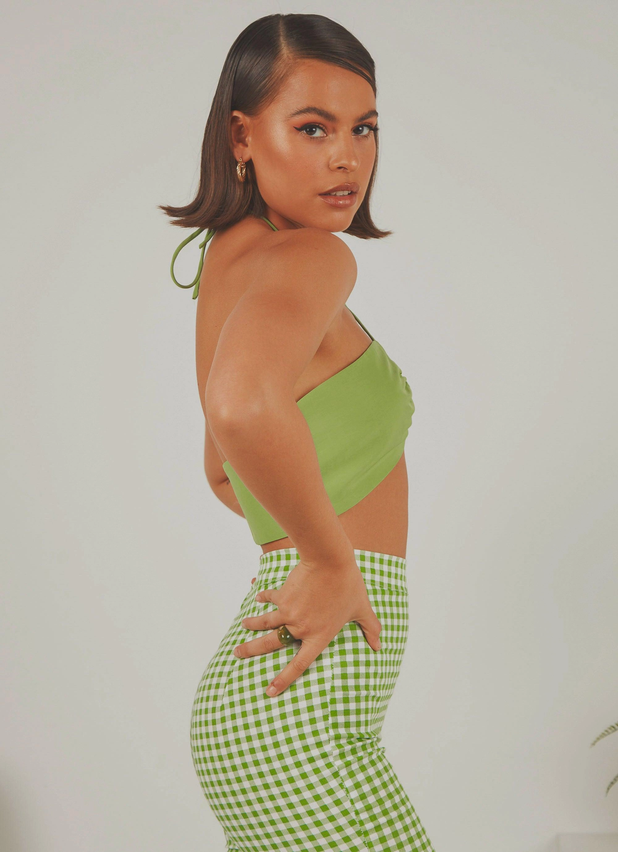 Angel Like You Crop - Lime Ventilated Side Panels ConvertibleCollar