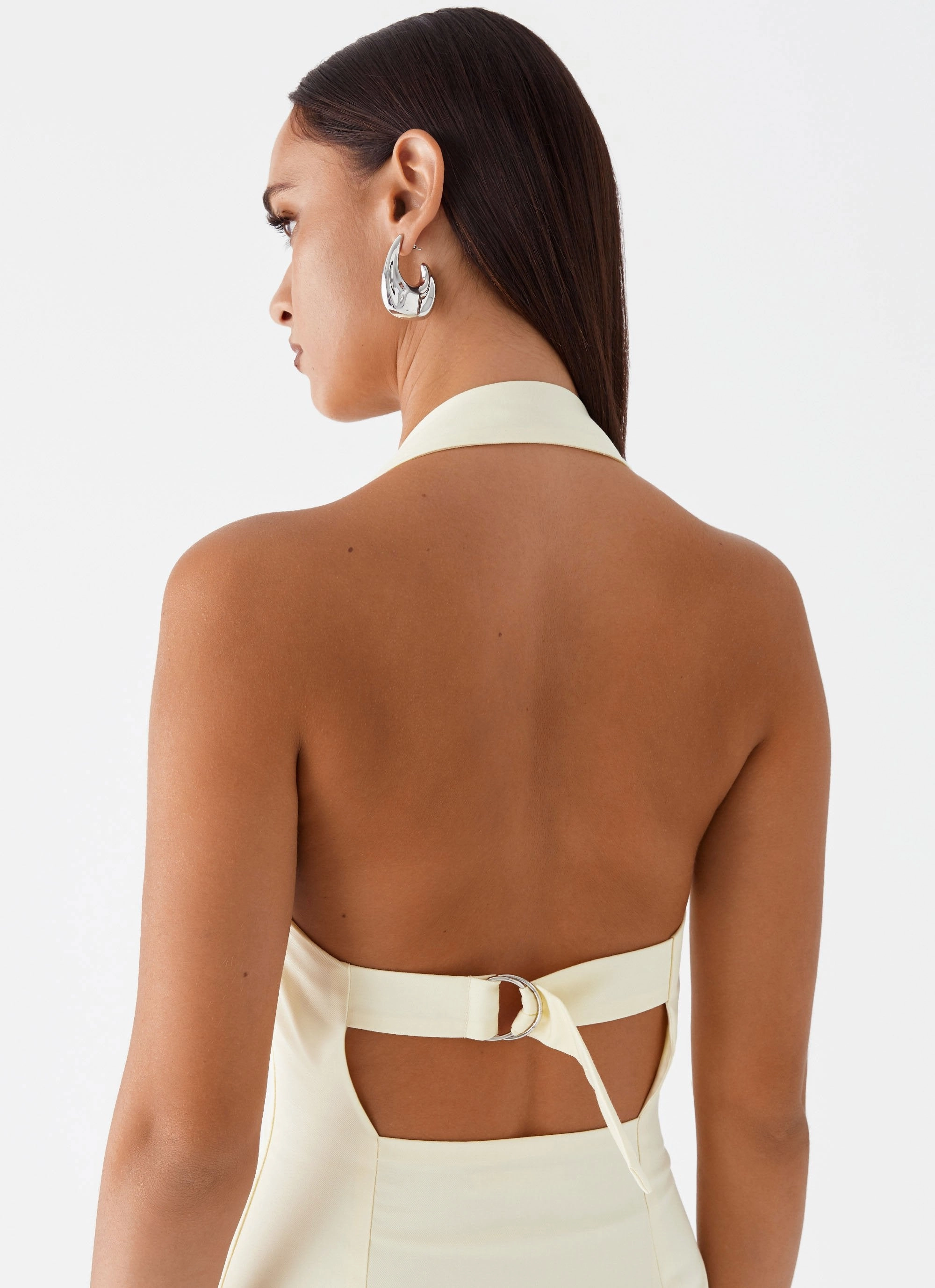 Bianca Halter Dress - Yellow Event Perfect