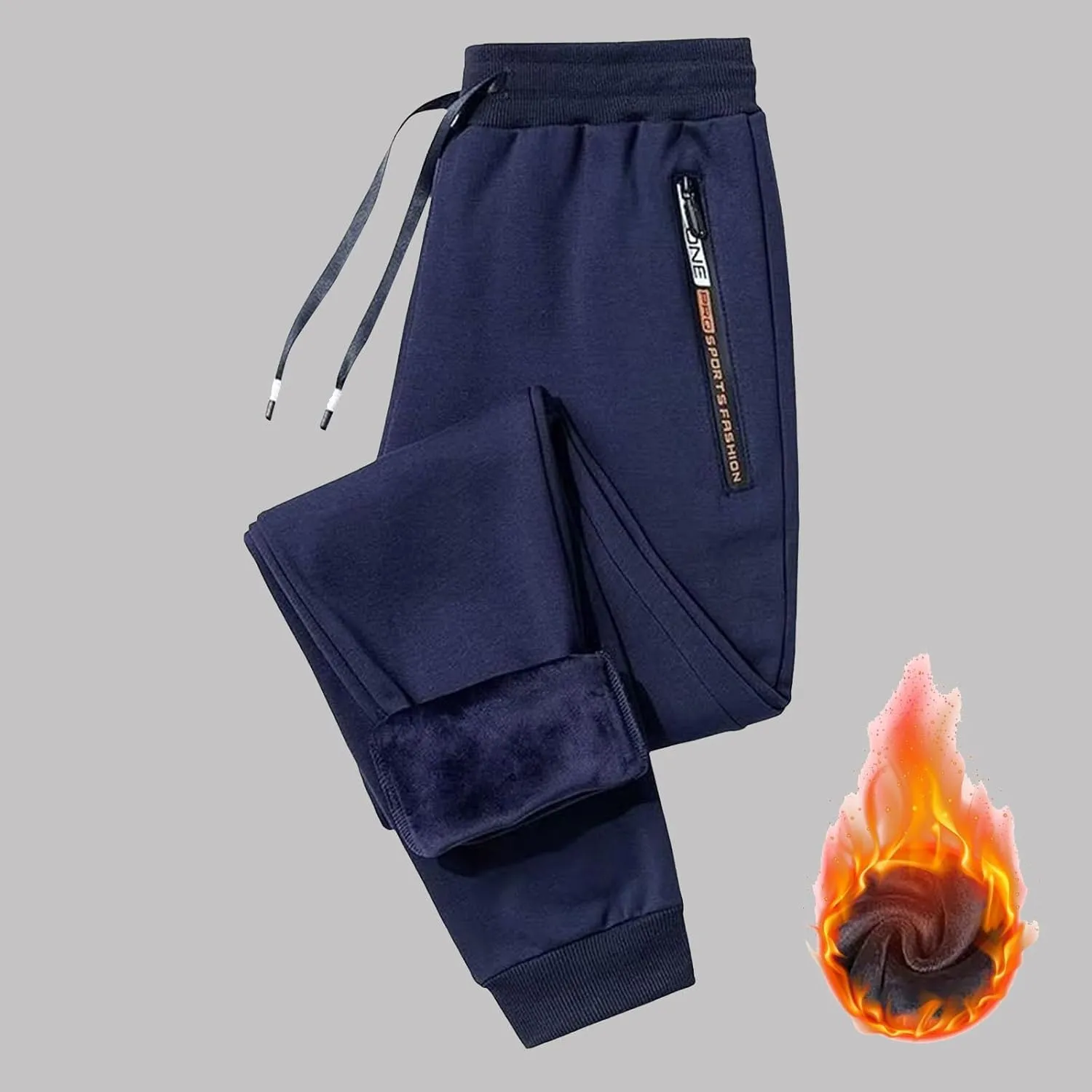 BIFUTON Fleece Lined Pants Men,Men's Sherpa Sweatpants Thick Winter Warm Pants Jogger Lounge Athletic Pants with Pockets