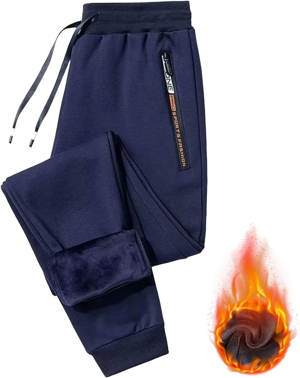 BIFUTON Fleece Lined Pants Men,Men's Sherpa Sweatpants Thick Winter Warm Pants Jogger Lounge Athletic Pants with Pockets