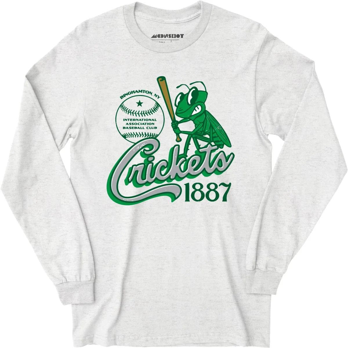 Binghamton Crickets - New York - Vintage Defunct Baseball Teams - Long Sleeve T-Shirt