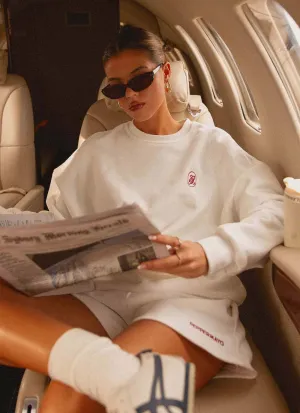 Signature Oversized Sweatshirt - Ivory WrinkleFree Structure