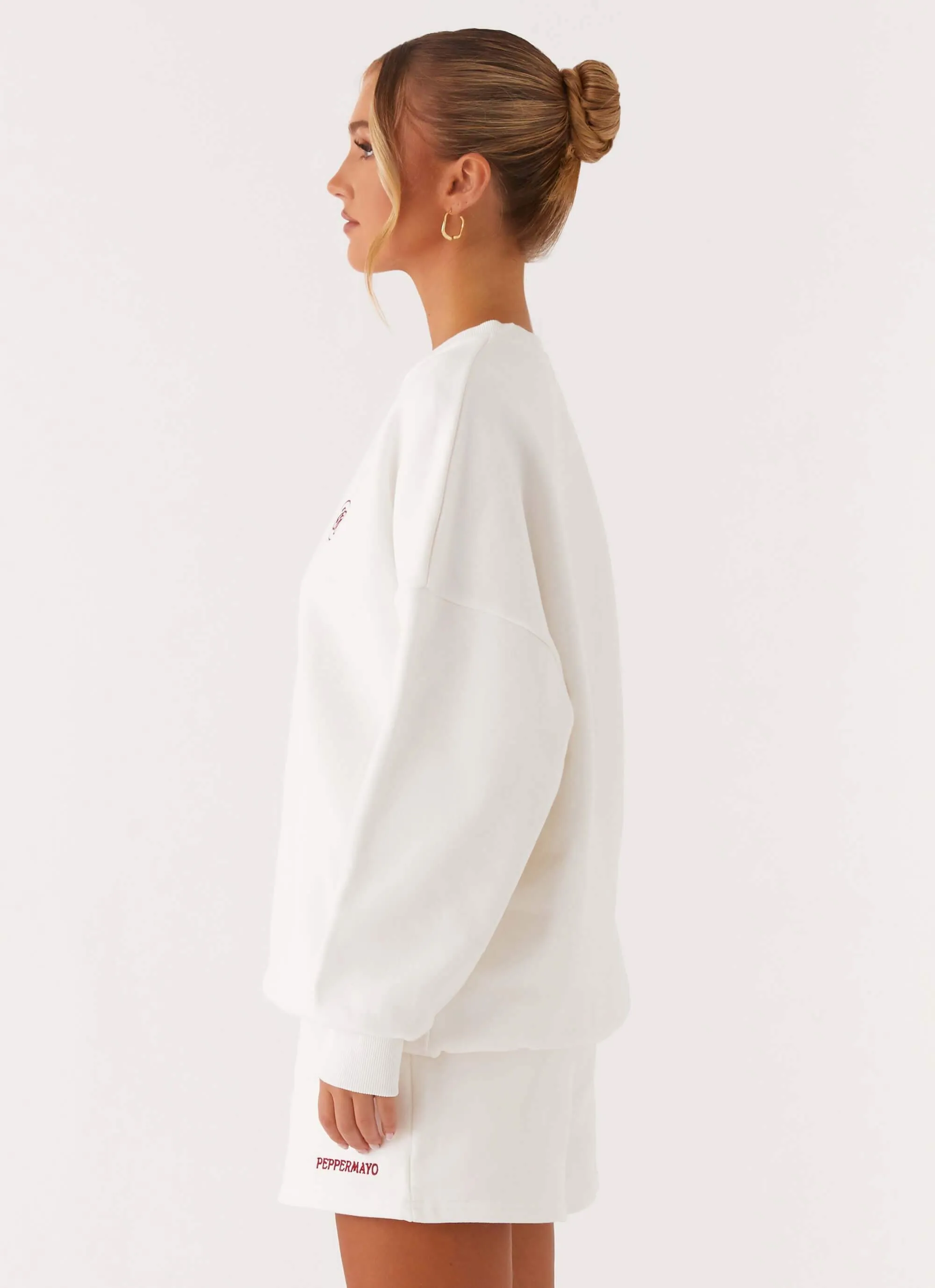 Signature Oversized Sweatshirt - Ivory Eco Friendly Blend