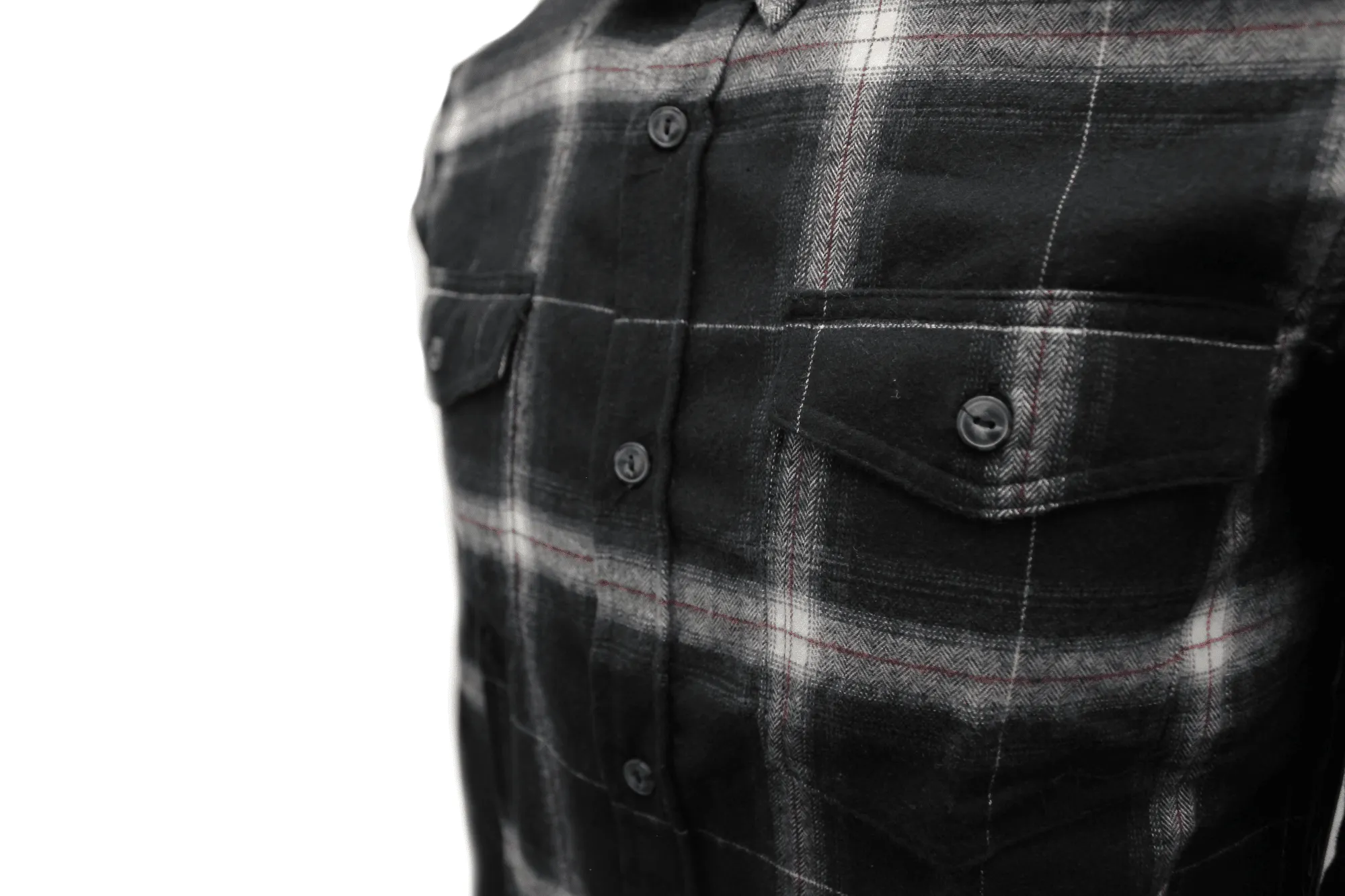 Black and Light Gray Plaid Flannel