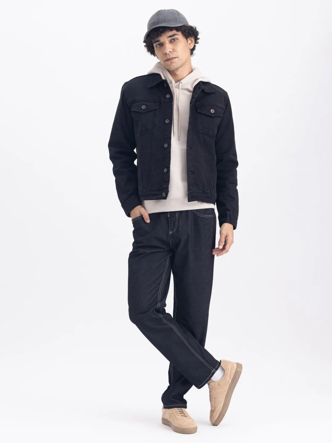 Black Denim Trucker Jacket