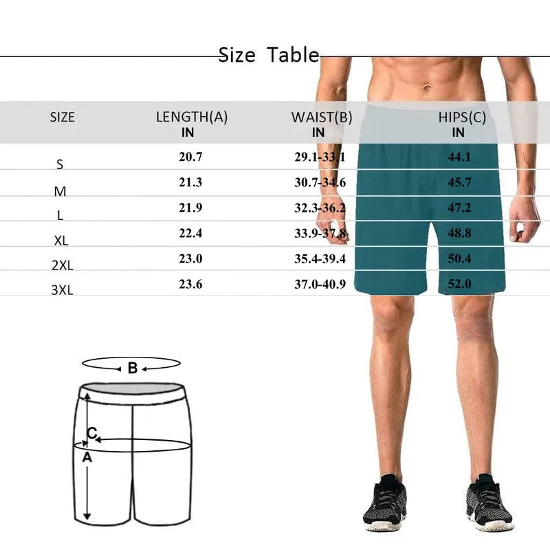 Black Leaves Print Men's Hawaiian Shirt & Beach Shorts Custom Face Personalized Top