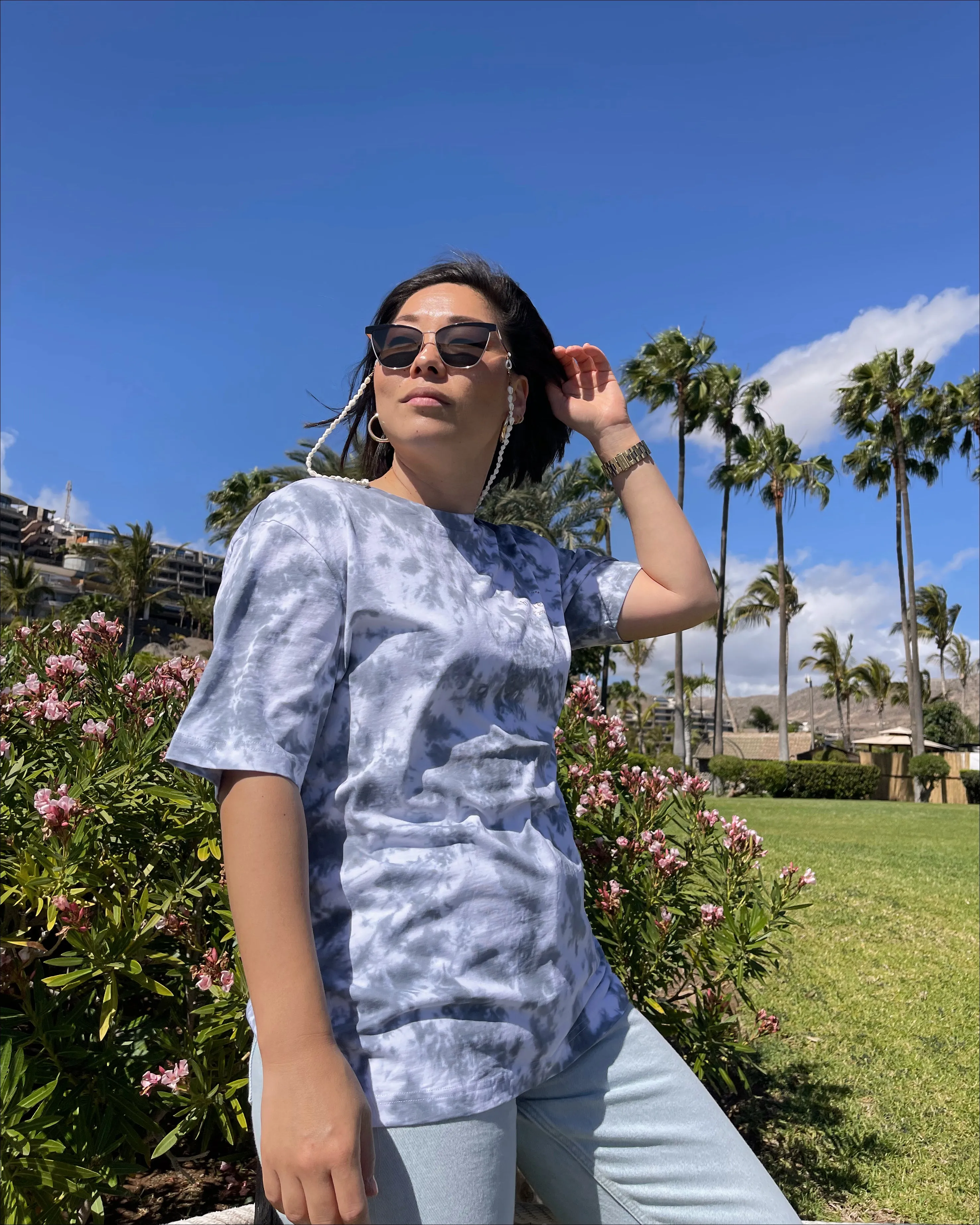 BLACK - Tie Dye Organic Cotton T-shirt
