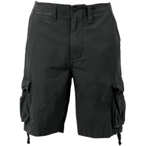 Black - Vintage Infantry Utility Army BDU Cargo Shorts - Heavyweight Cotton - Zipper Fly