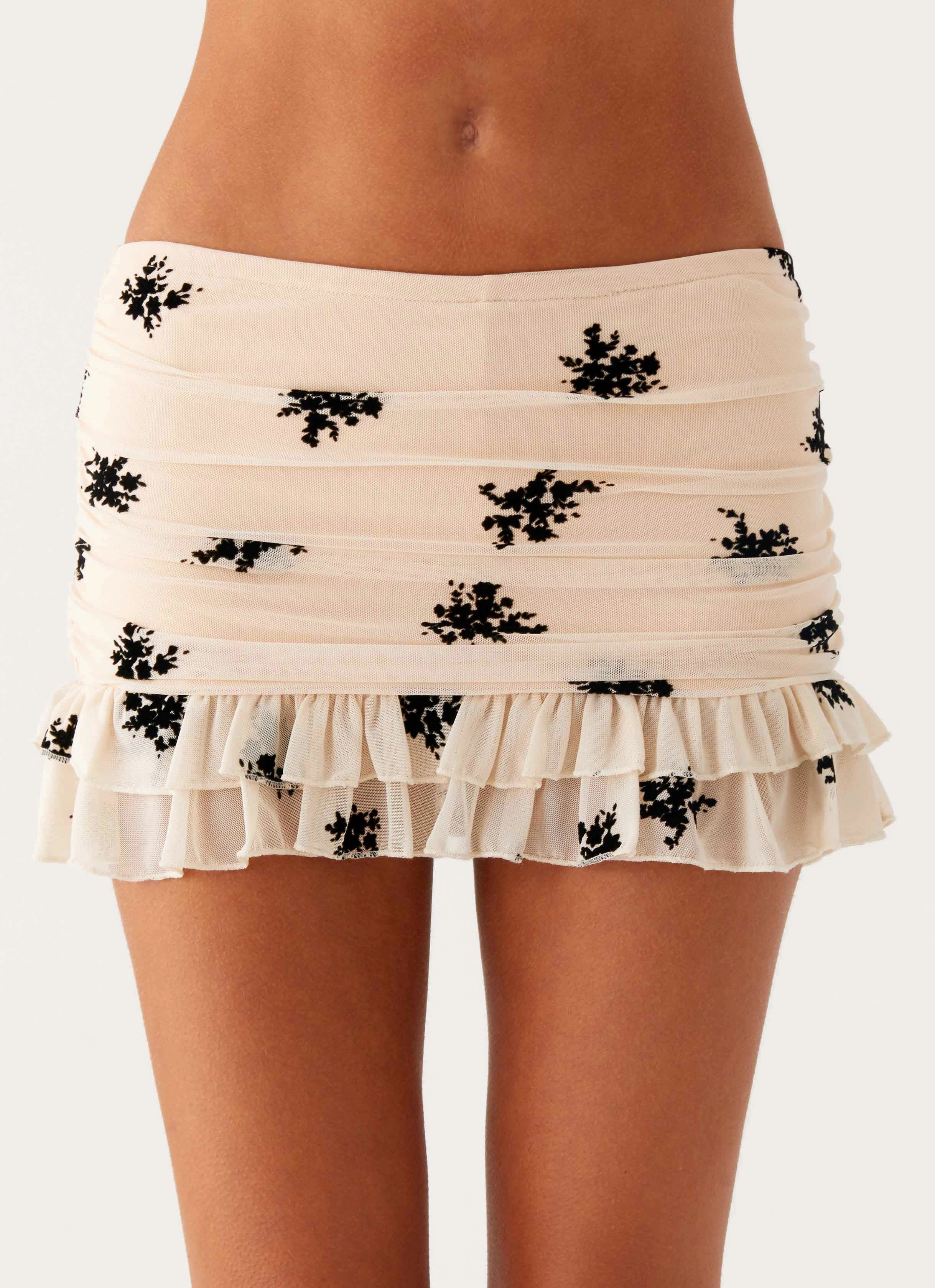 Blind Faith Flock Mini Skort - Cream quick dry No Ride