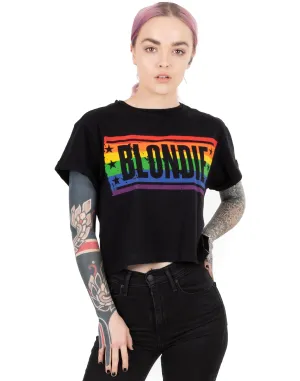 Blondie Rainbow Cropped T-Shirt For Women