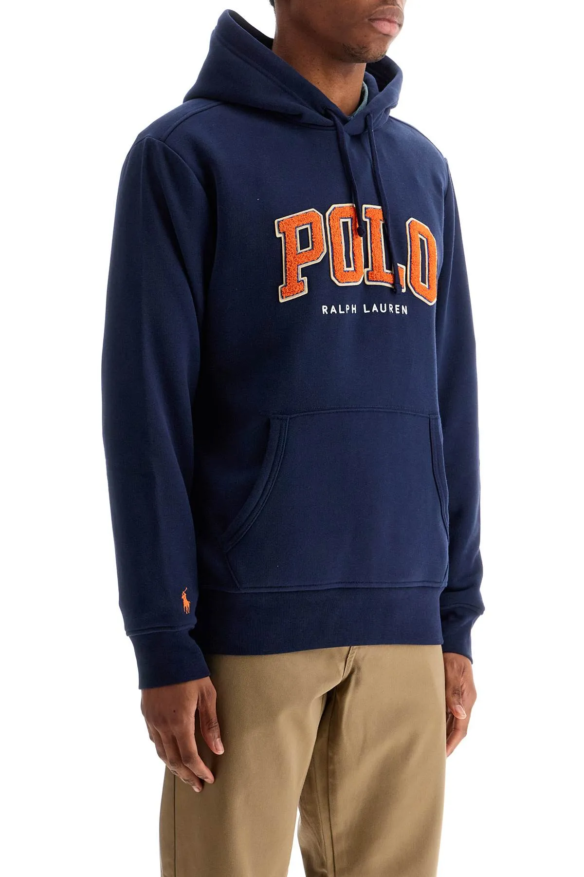 blue cotton and polyester hoodie with embroidered logo 710959017001 CRUISE NAVY