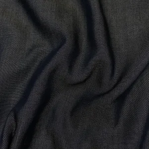Blue Denim Tencel Blend Chambray Fabric