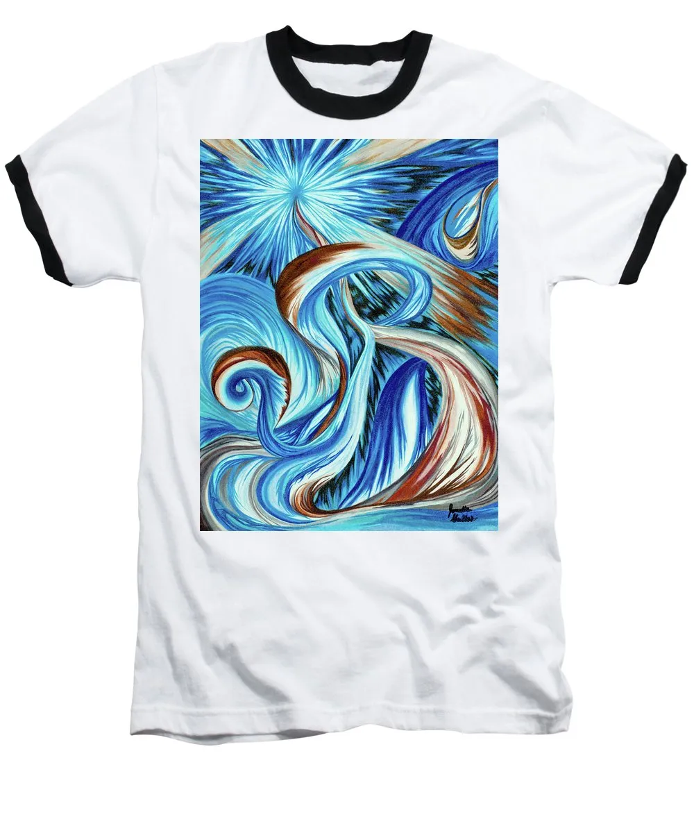 Blue Energy Burst - Baseball T-Shirt