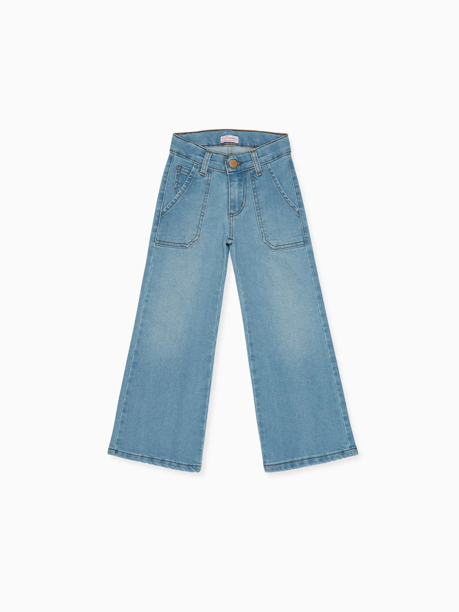 Blue Enola Girl Wide Leg Jeans