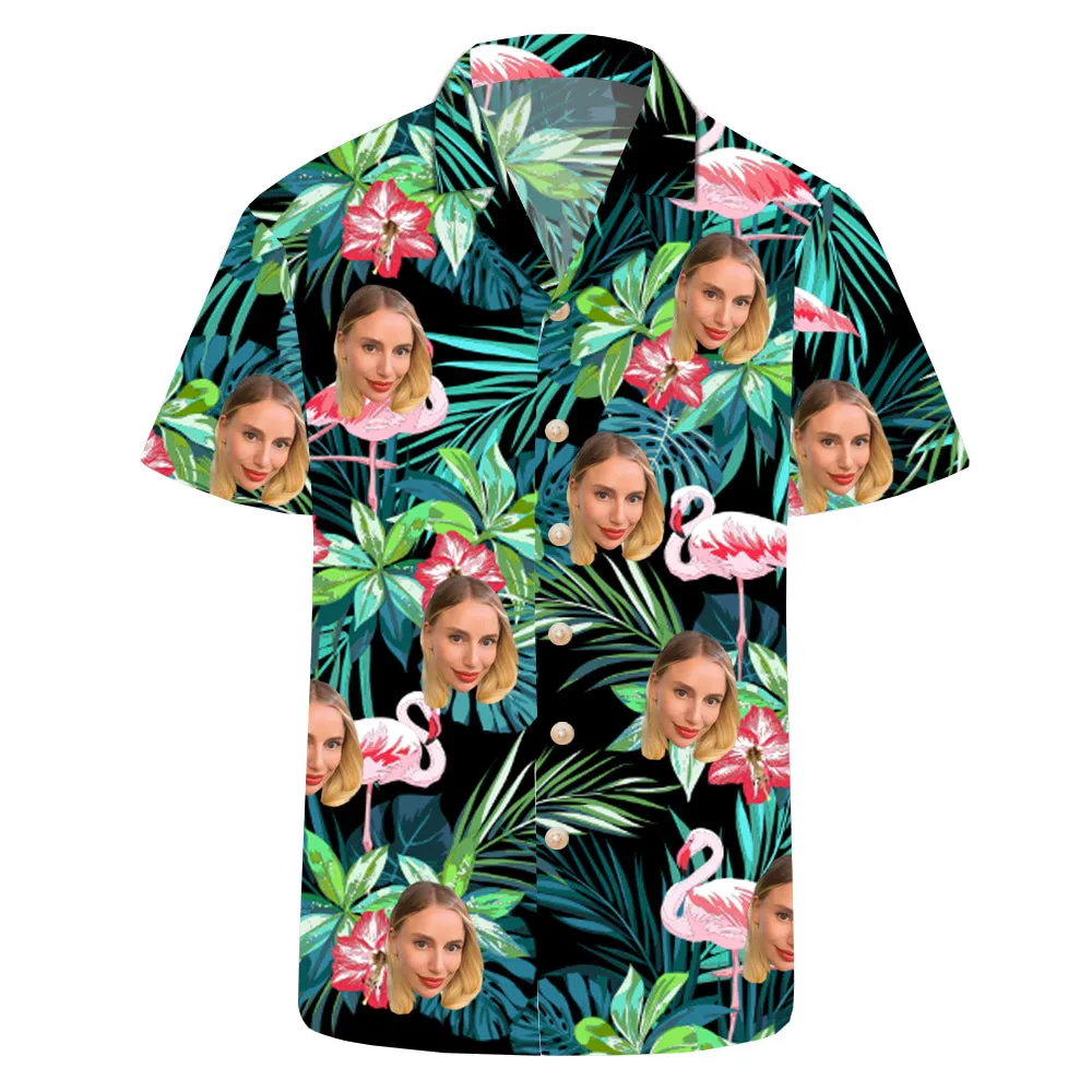 Blue Island Men's Hawaiian Shirt Summer Short Sleeve Top