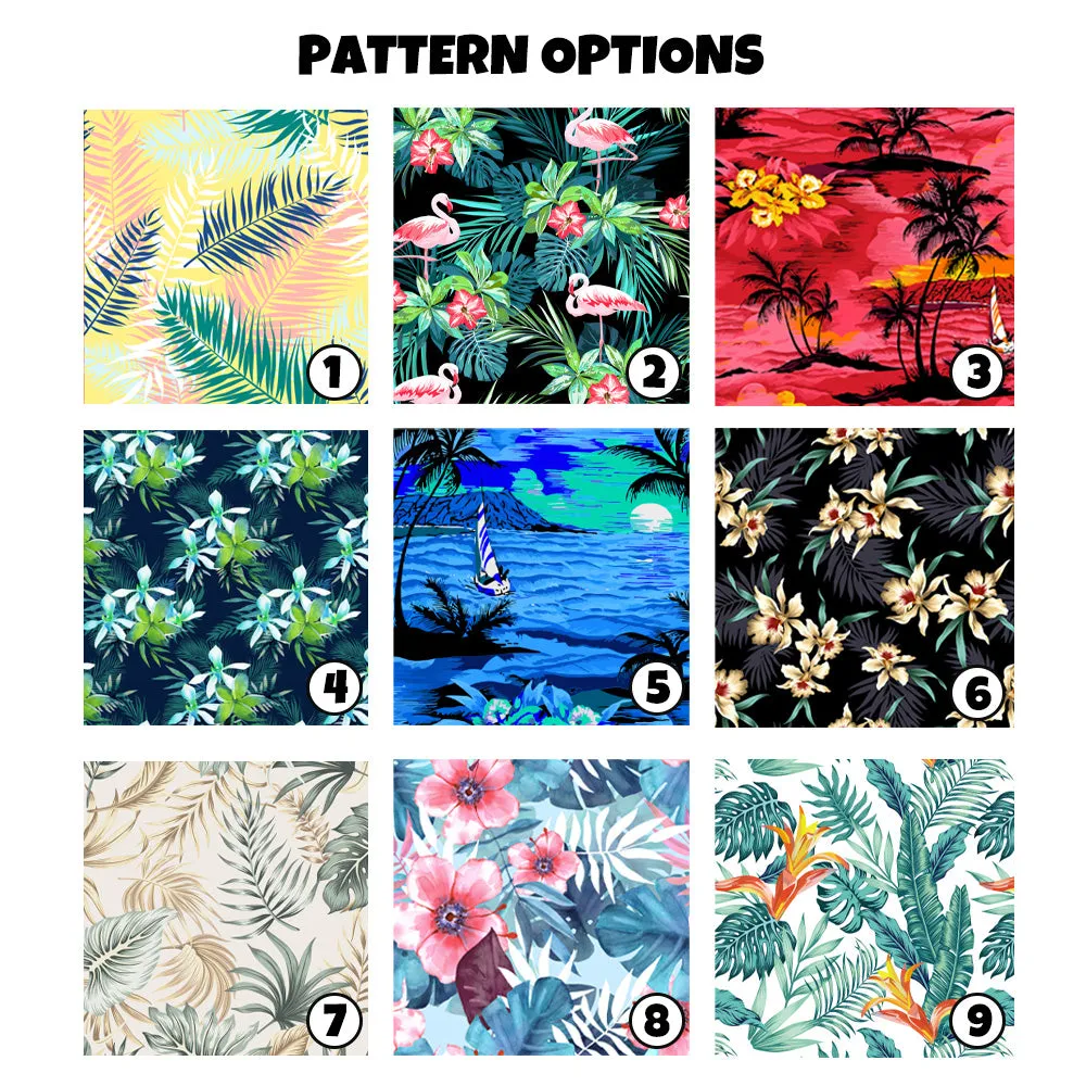Blue Island Men's Hawaiian Shirt Summer Short Sleeve Top