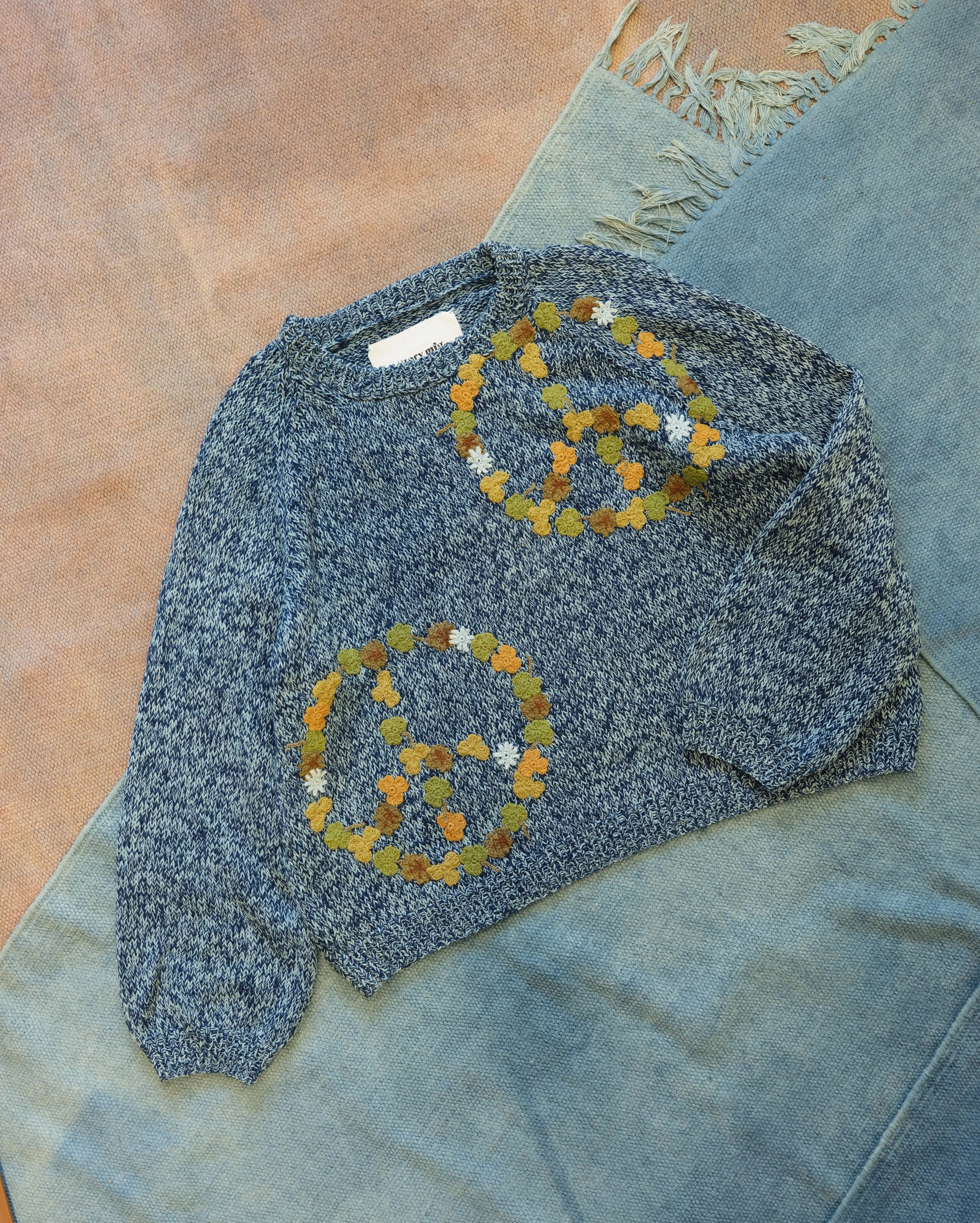 Understated Glam Bulb Knit Jumper - Indigo Peace