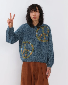 Bulb Knit Jumper - Indigo Peace Urban appeal Fit Easy
