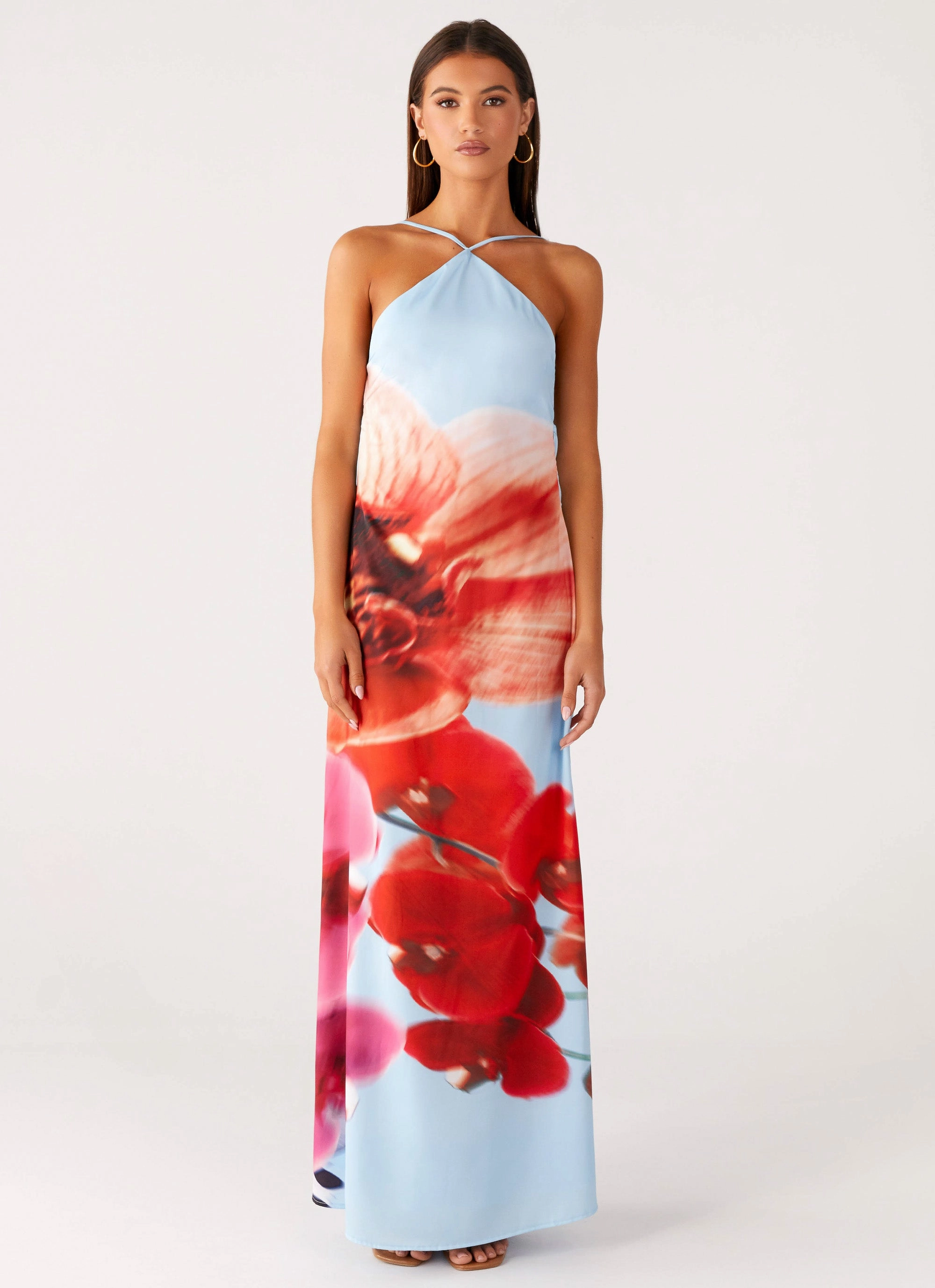 Chloe Maxi Dress - Turquoise Bloom Date-Night