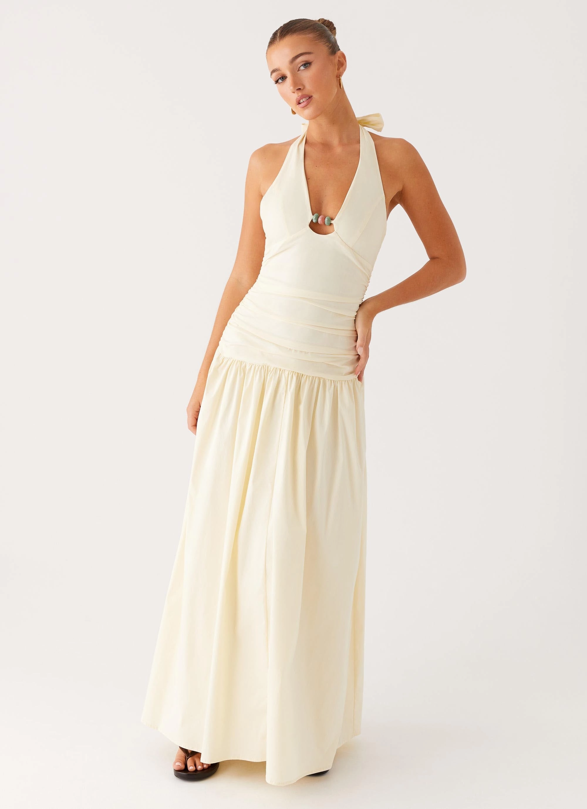 Simple Profile Val Maxi Dress - Lemon