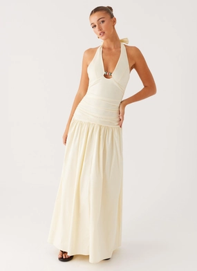 Simple Profile Val Maxi Dress - Lemon